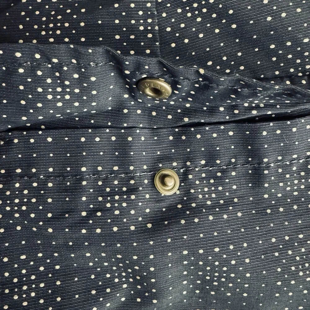 LL Bean Mens Board Shorts 33 Blue Micro Dot Snap Not Lined Outdoor Pockets NWOT